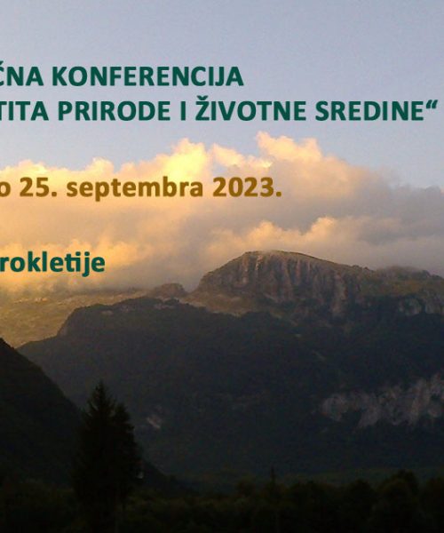 NAUČNA KONFERENCIJA „ZAŠTITA PRIRODE I ŽIVOTNE SREDINE“